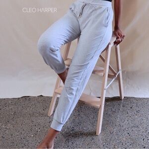Cleo Harper Light Gray Voyager Jogger Pants S